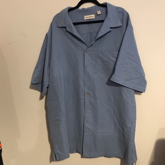 Caribbean Other - 2XT Short Sleeve Blue Button Up Caribbean Shirt